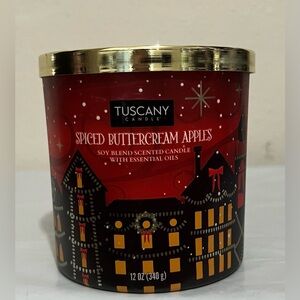 Holiday Tuscany Spiced Buttercream Apples Scented Candle - Red